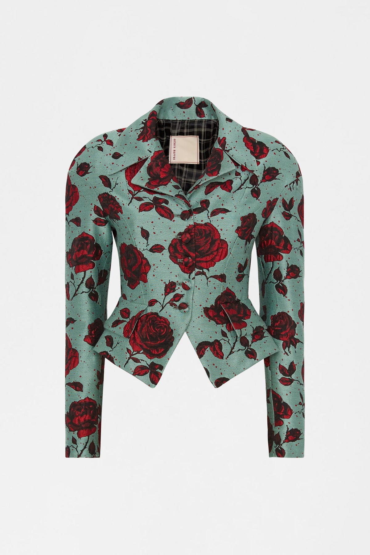 Embossed Rose Structured Jacket