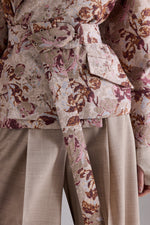 Rose Jacquard Cropped Trench