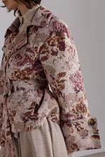 Rose Jacquard Cropped Trench