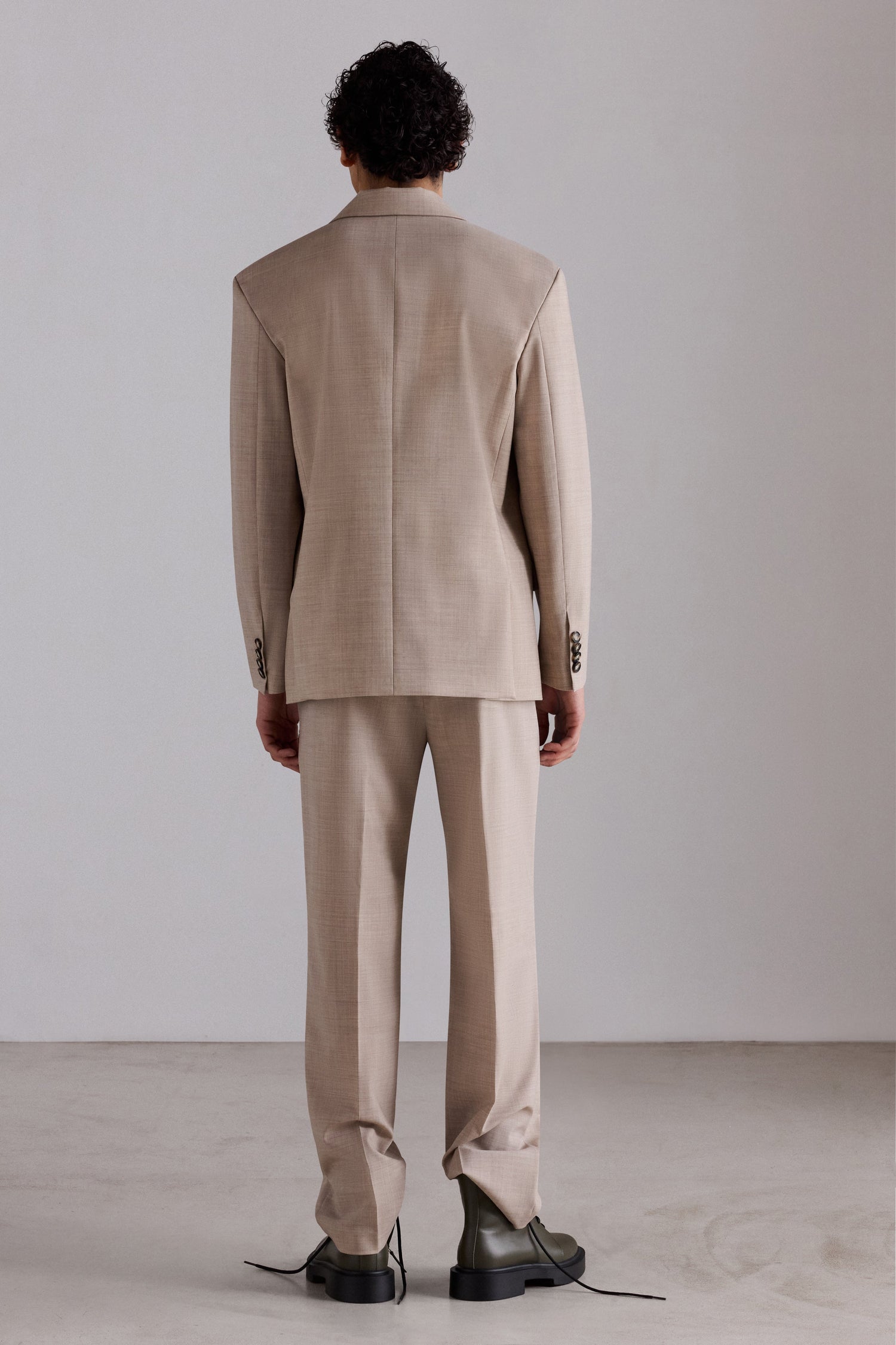 Mélange Single-Breasted Blazer