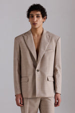 Mélange Single-Breasted Blazer