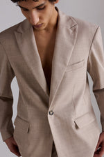 Mélange Single-Breasted Blazer