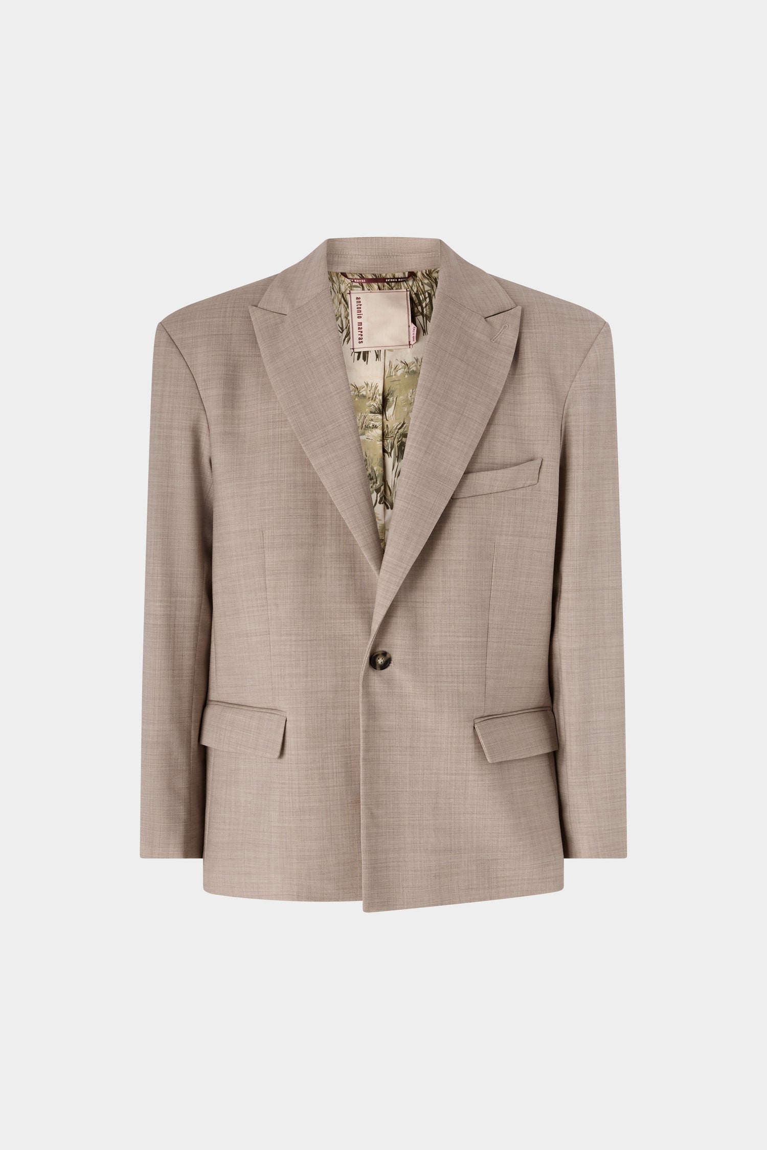 Mélange Single-Breasted Blazer