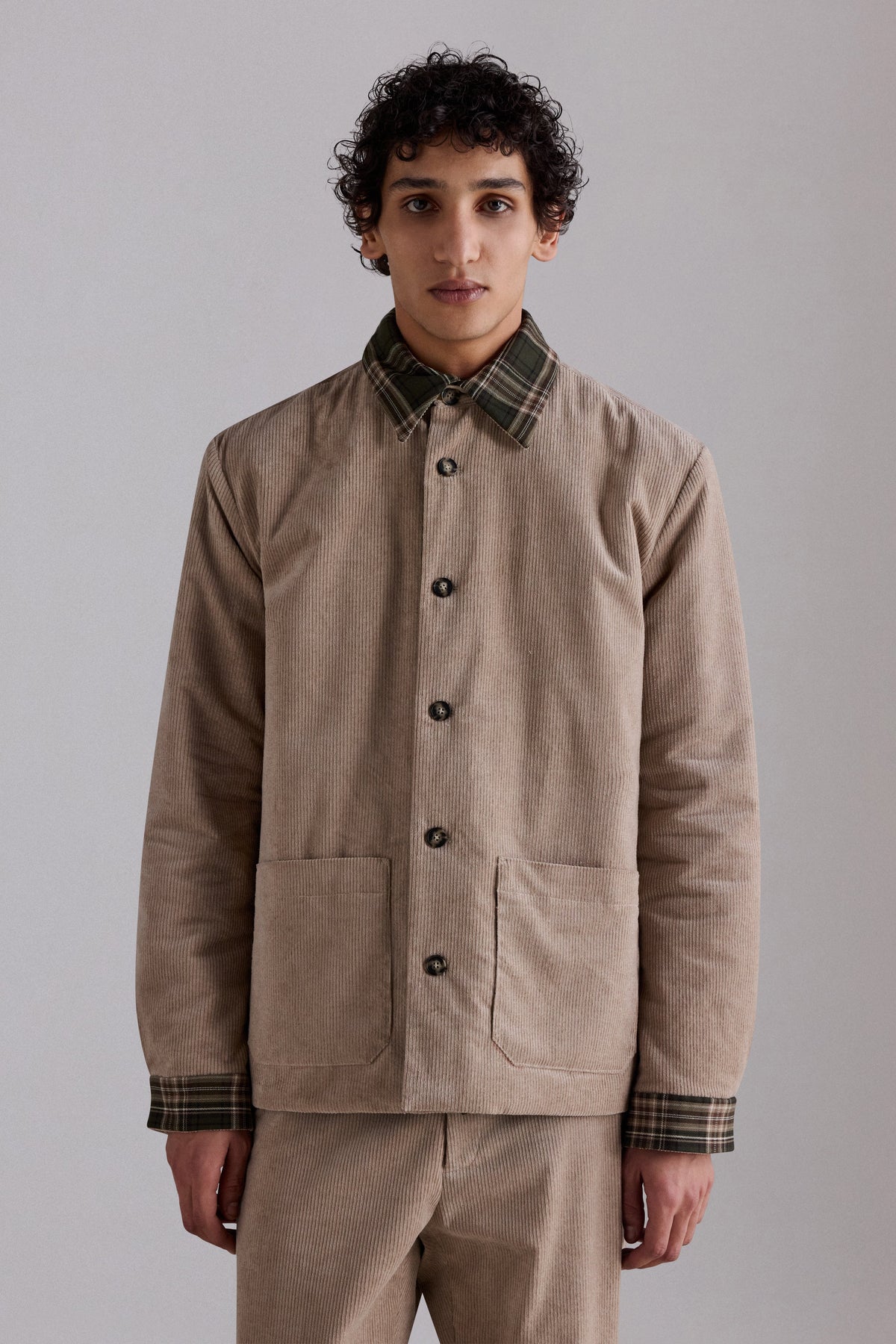 Reversible Corduroy and Tartan Jacket