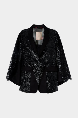Black Sequin Kimono Jacket