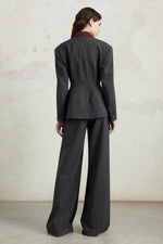 Pinstripe Double-Breasted Blazer