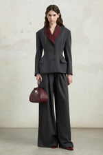 Pinstripe Double-Breasted Blazer