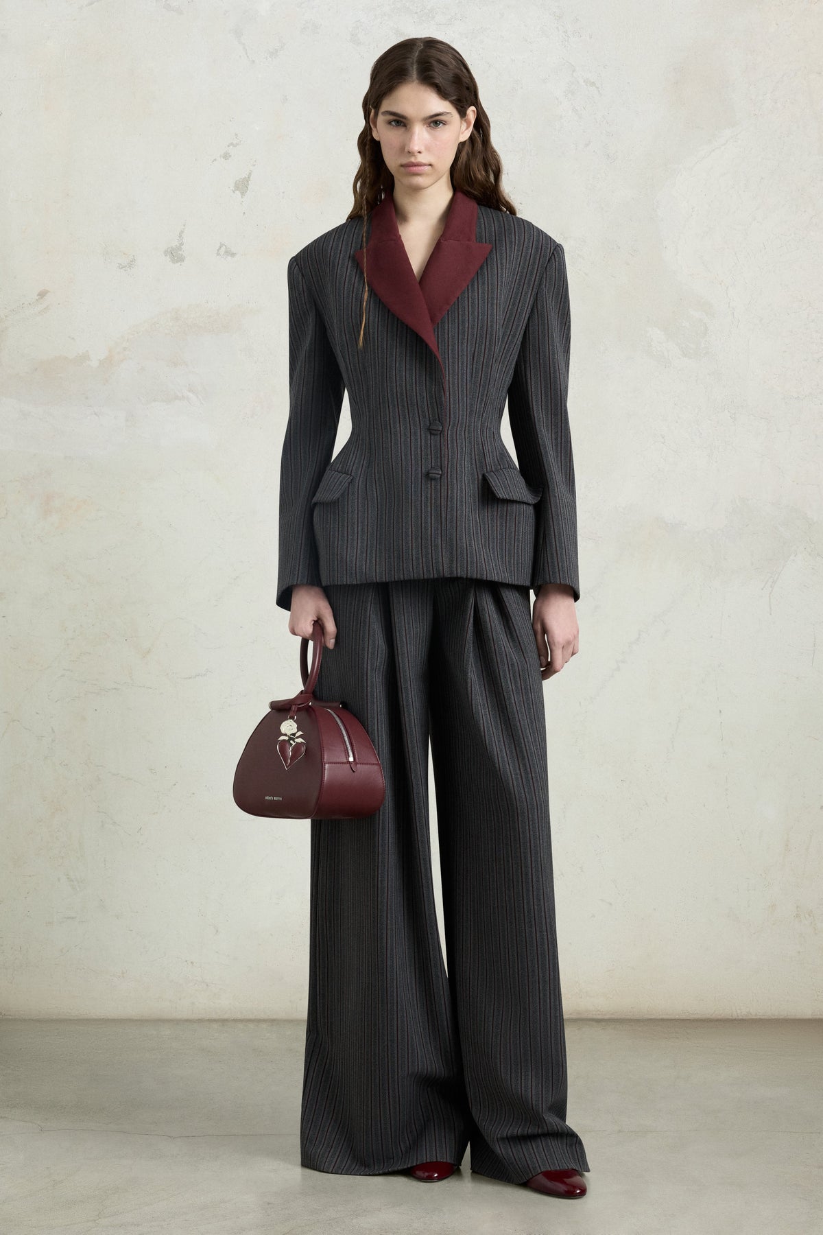 Pinstripe Double-Breasted Blazer
