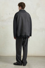 Pinstripe Patch Jacket