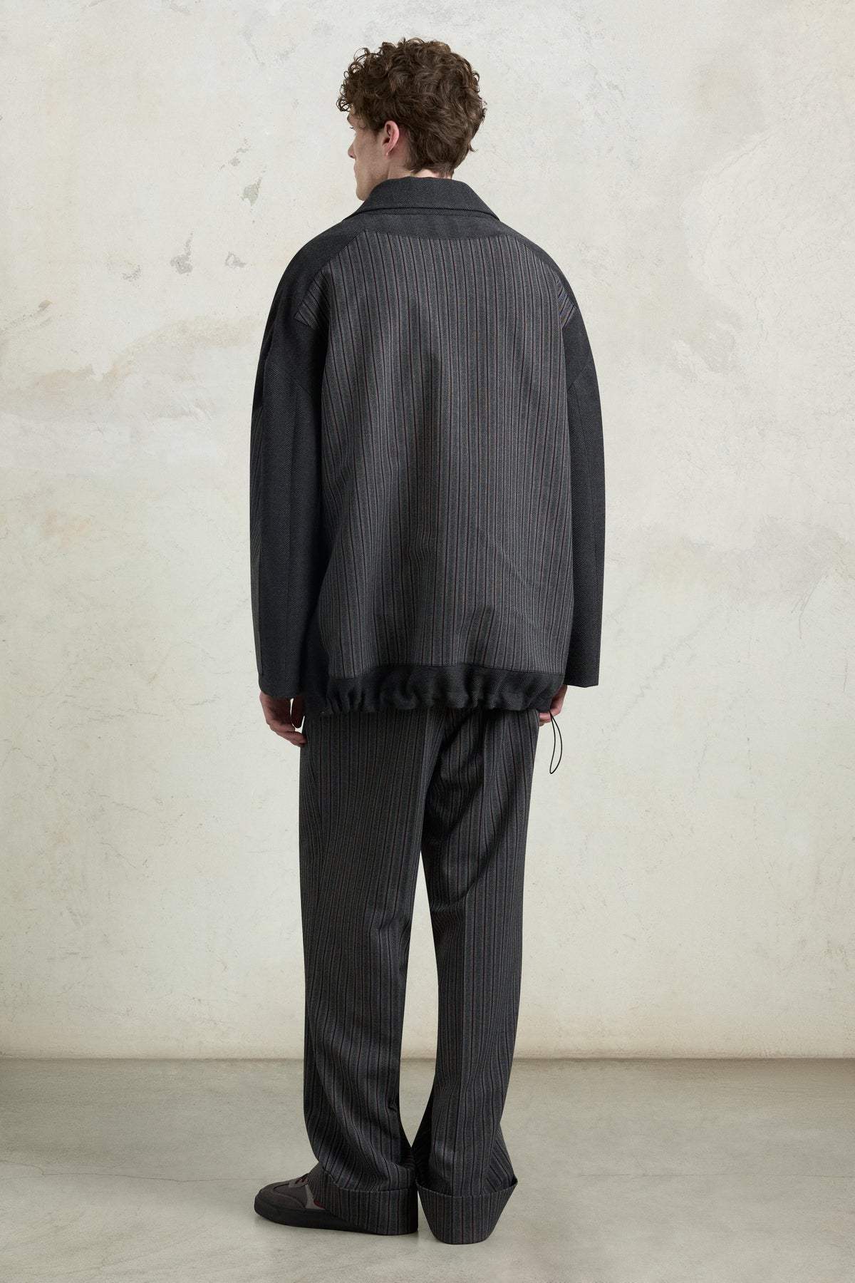 Pinstripe Patch Jacket