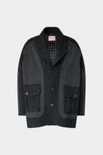 Pinstripe Patch Jacket