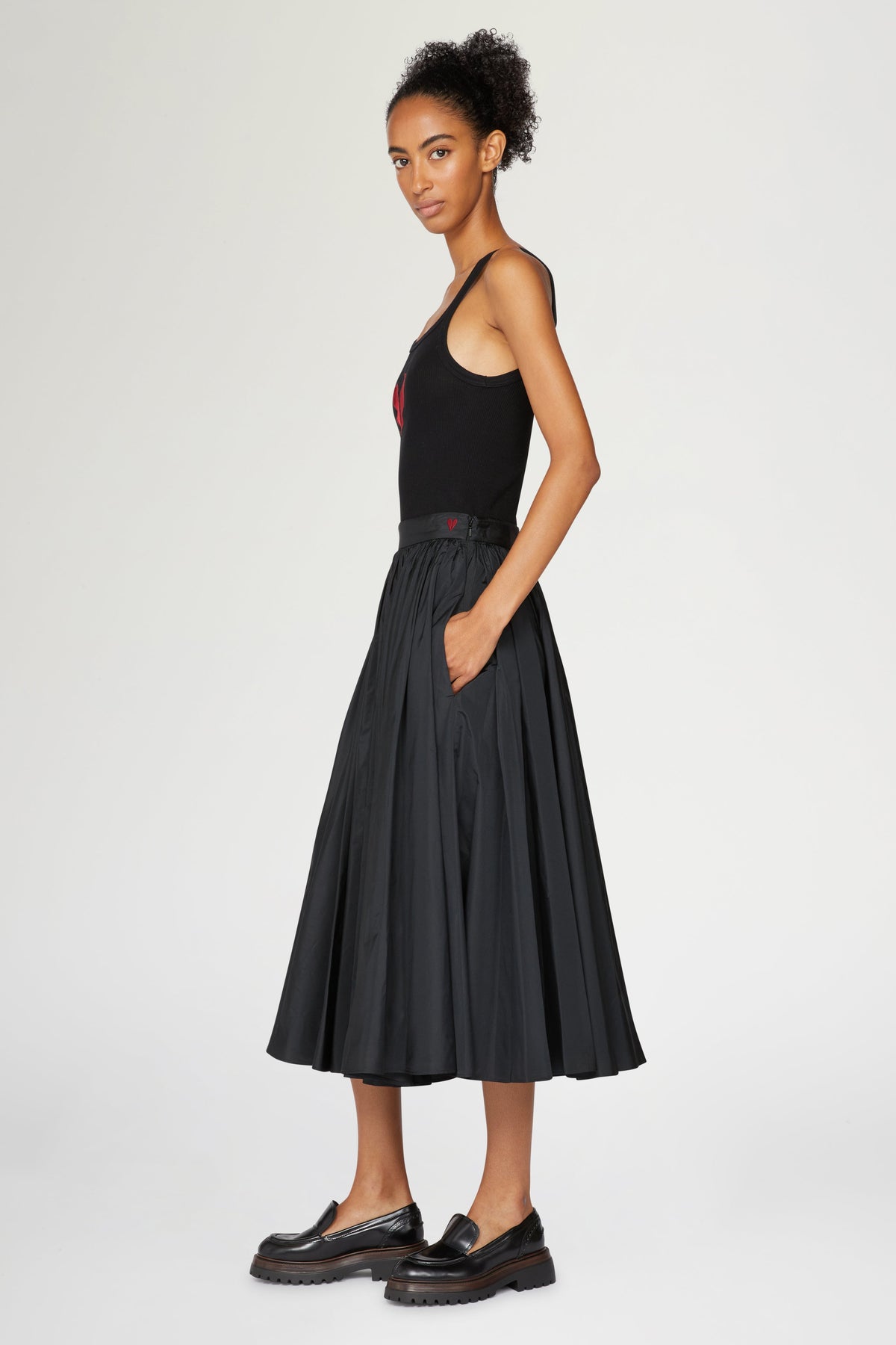 Pleated Midi Skirt