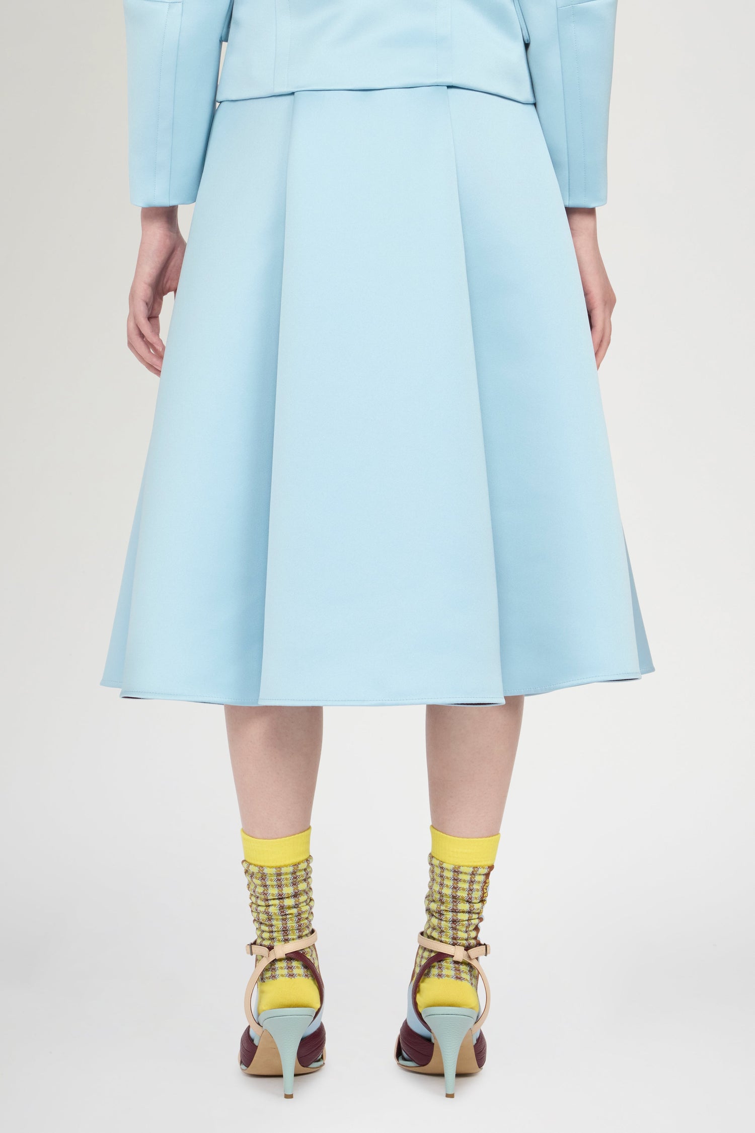 Pleated Midi Skirt with Central Panel