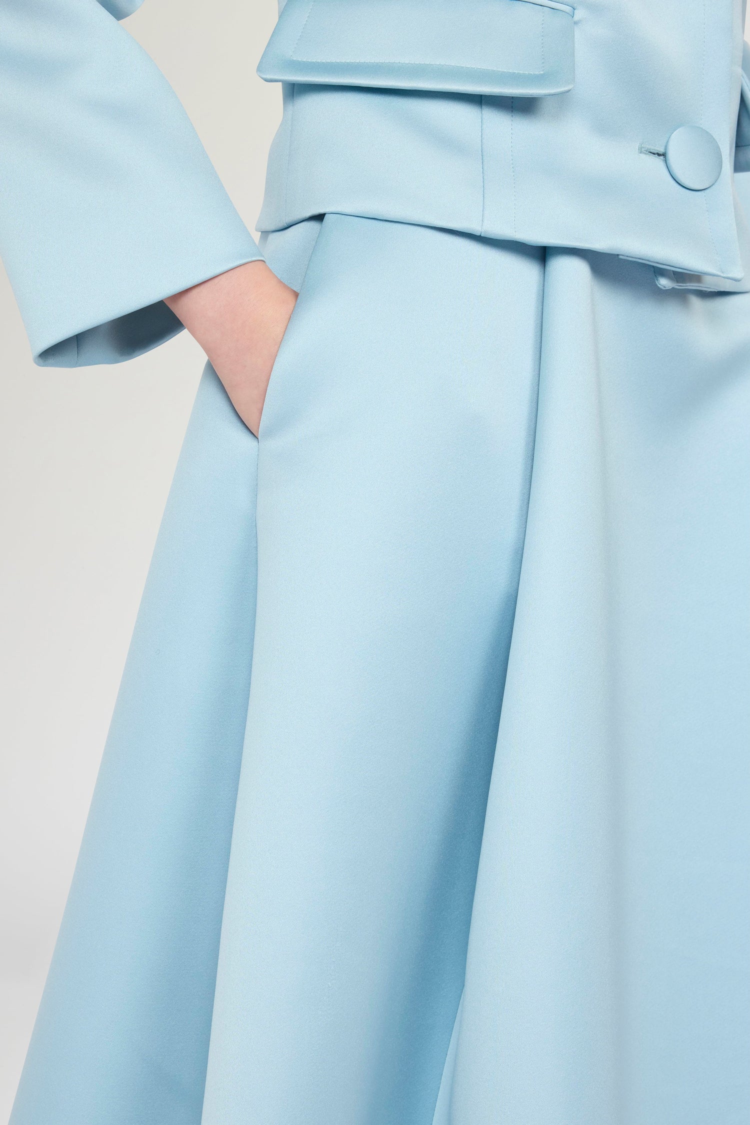 Pleated Midi Skirt with Central Panel