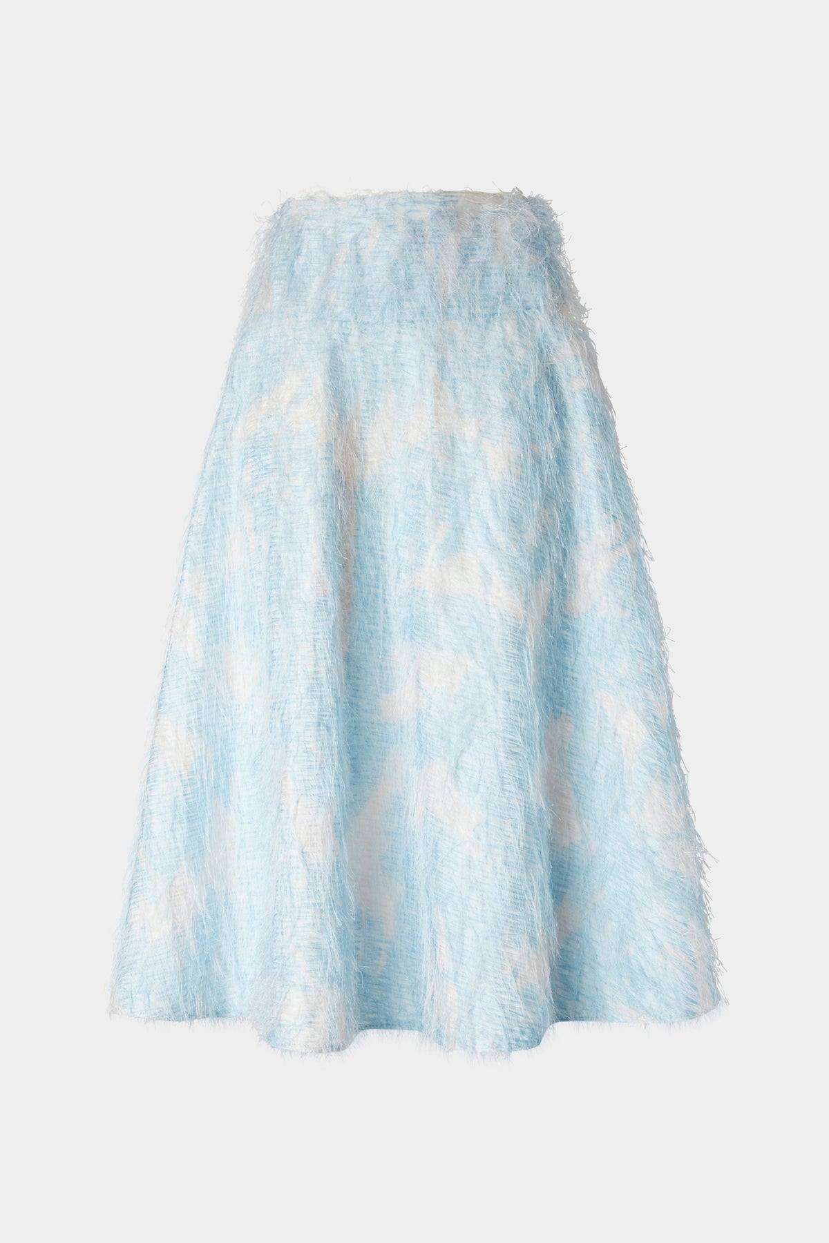 Circle Skirt with Basque Waist and Cloud Print