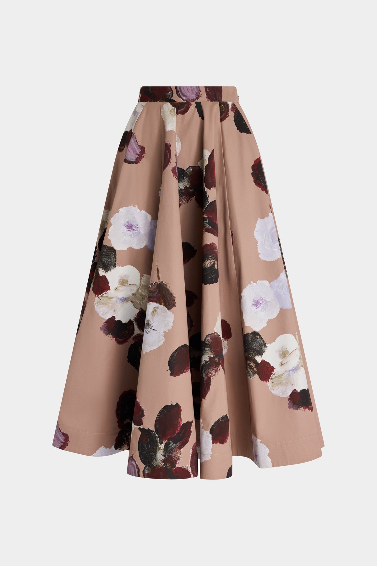 Dusty Rose Floral Midi Skirt
