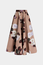 Dusty Rose Floral Midi Skirt