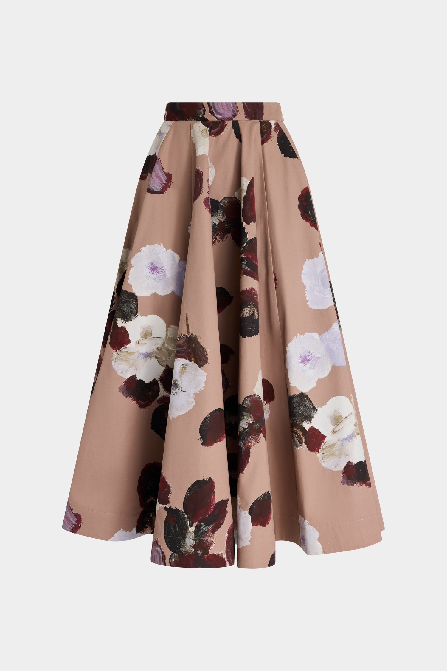 Dusty Rose Floral Midi Skirt