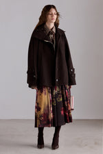 Painterly Floral Silk Skirt
