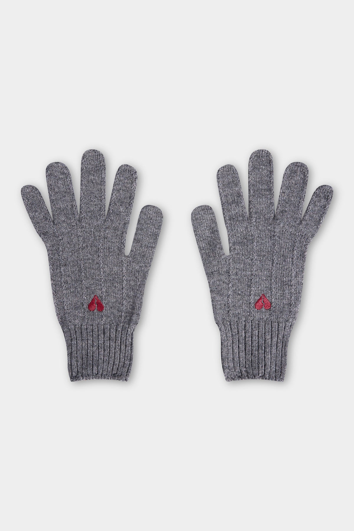 Short Ribbed Knit Gloves