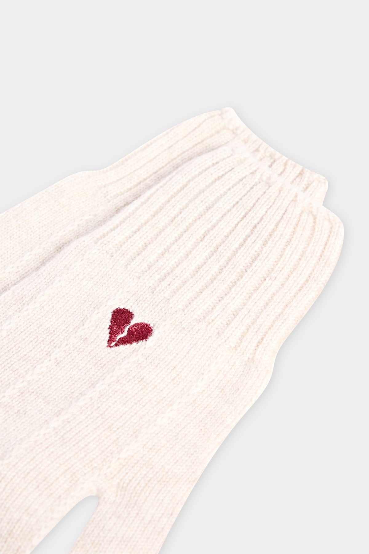 Short Ribbed Knit Gloves