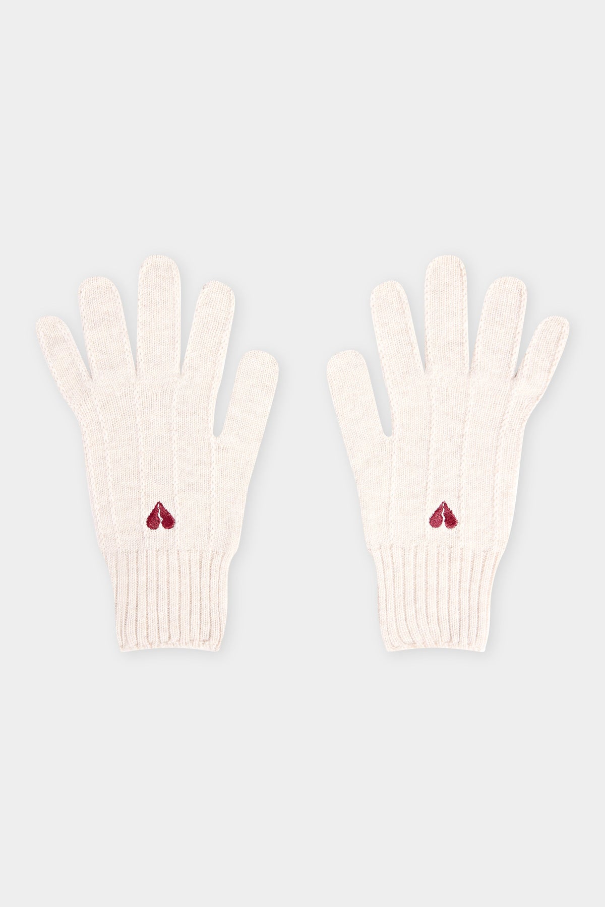 Short Ribbed Knit Gloves