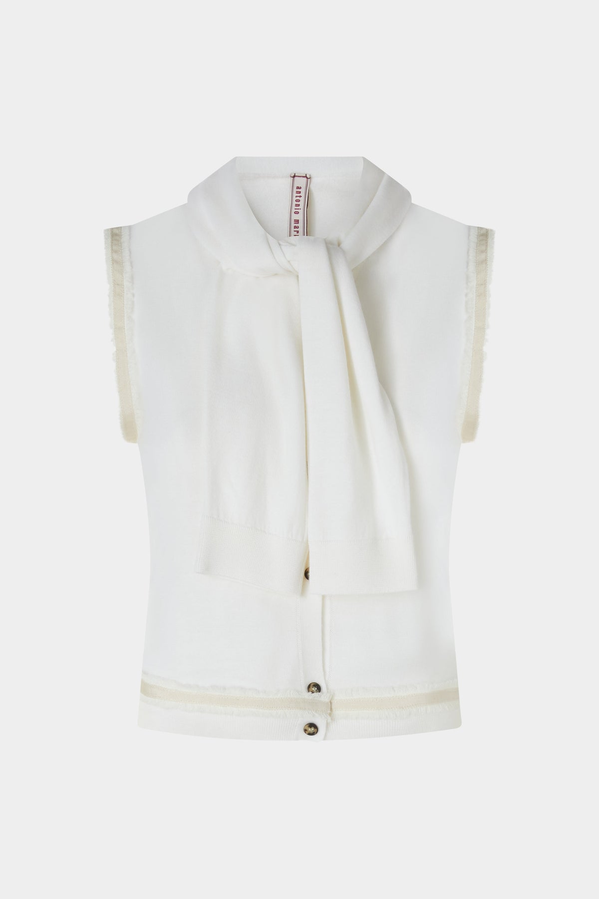 Ecrù Vest with Neck Band