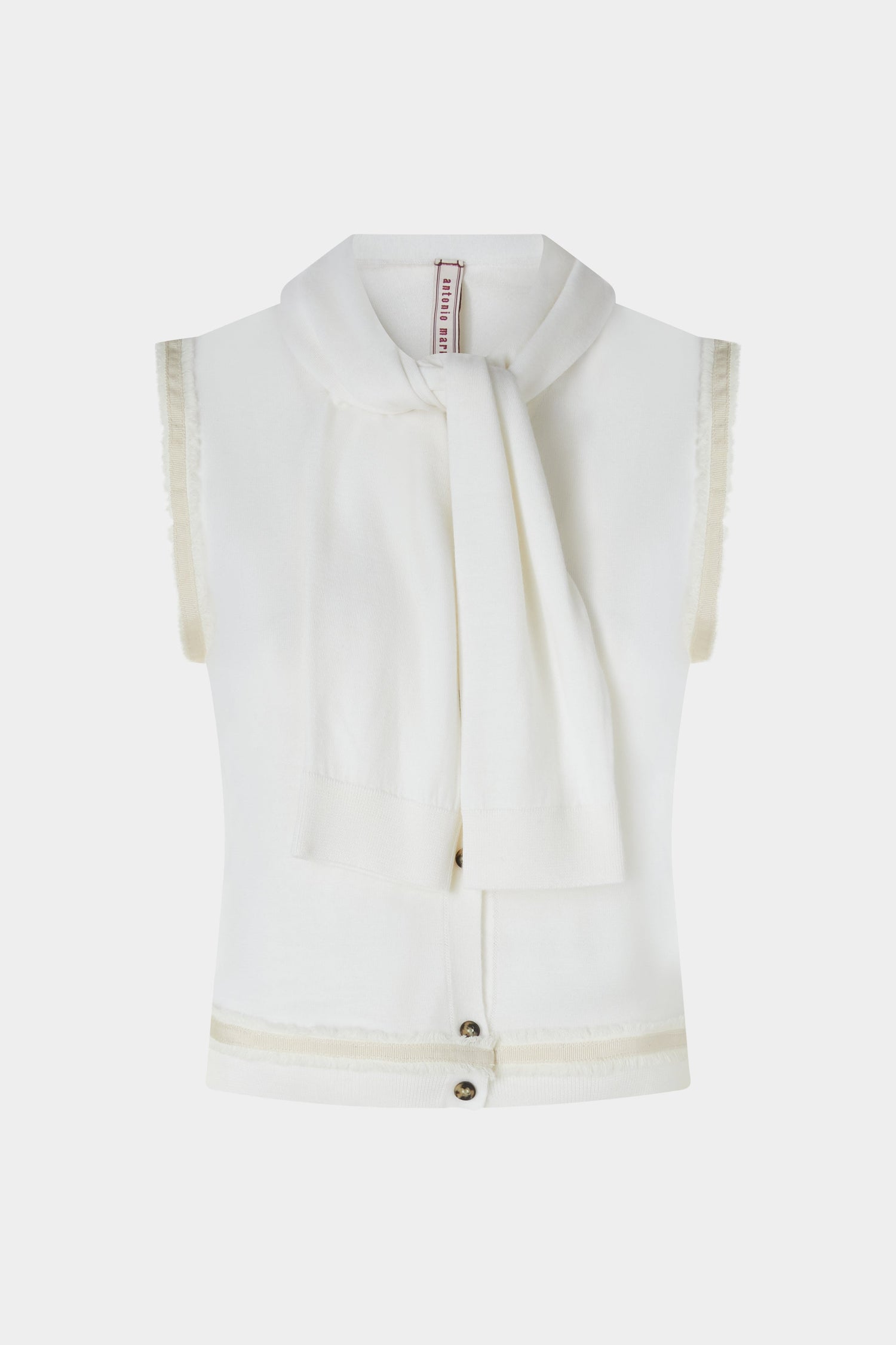 Ecrù Vest with Neck Band