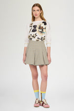 Cashmere Floral Patch Sweater