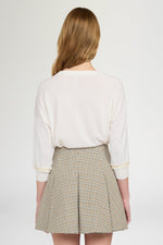 Cashmere Floral Patch Sweater
