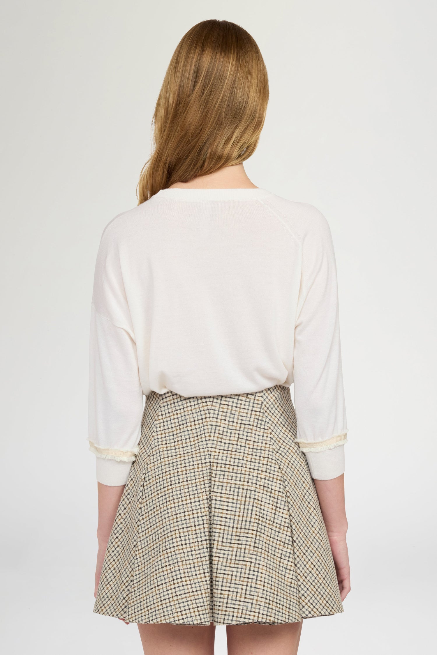 Cashmere Floral Patch Sweater