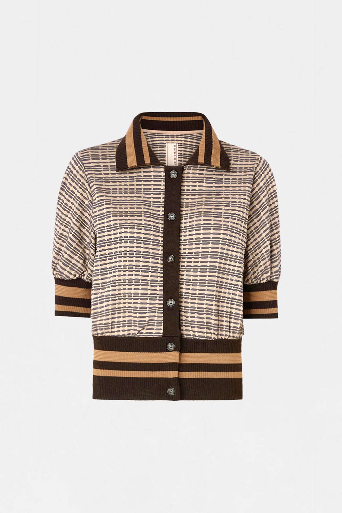 Check Knit Cardigan
