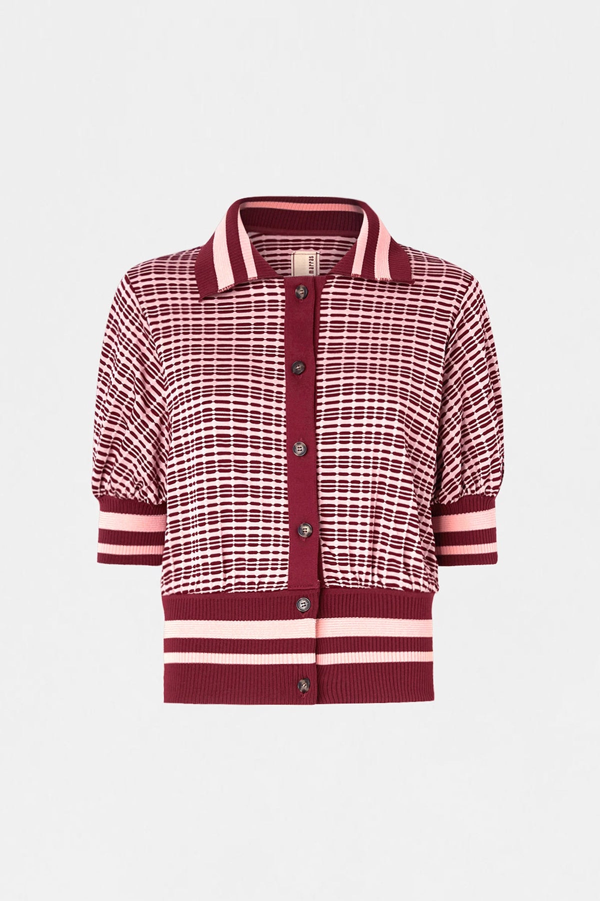 Check Knit Cardigan