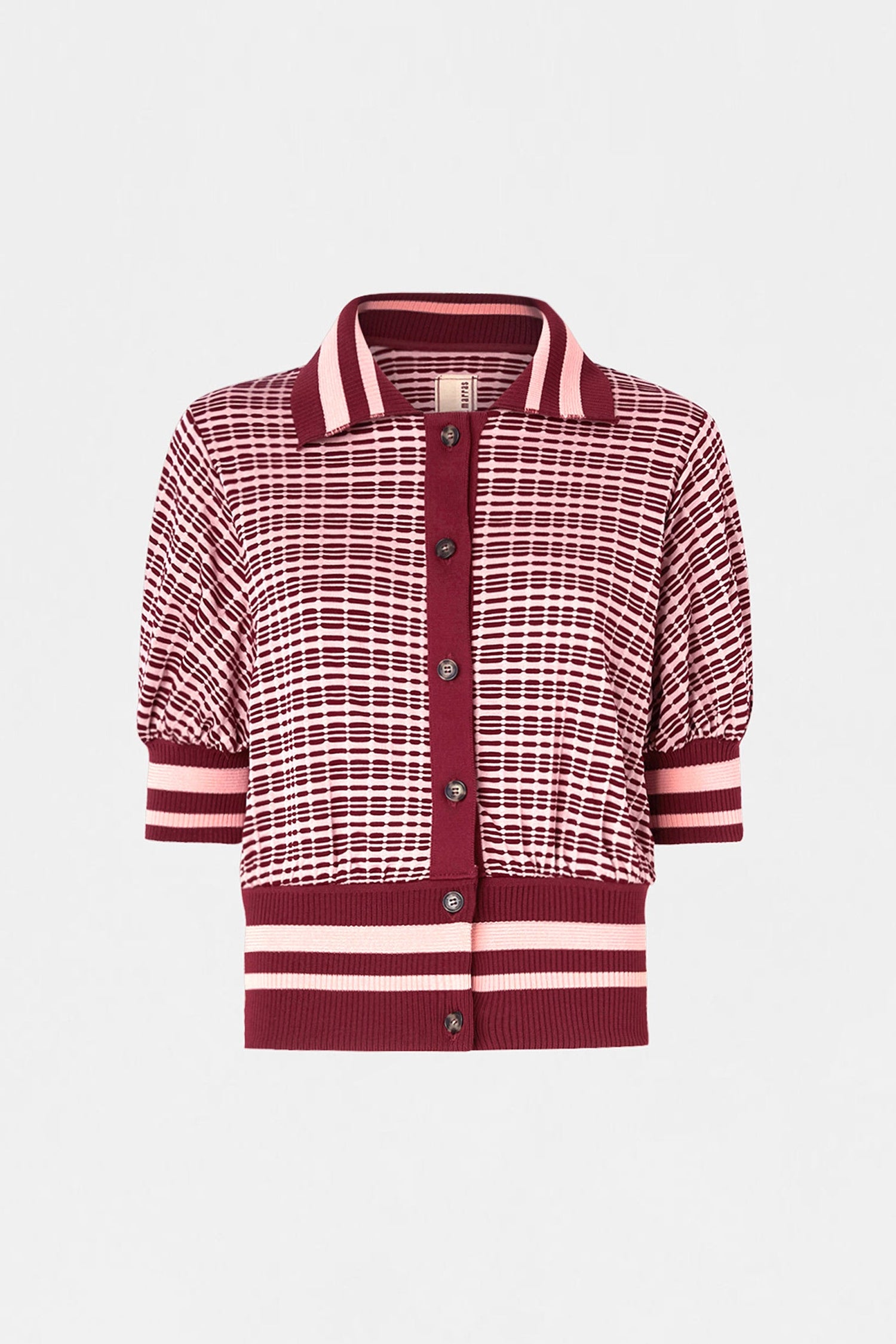 Check Knit Cardigan