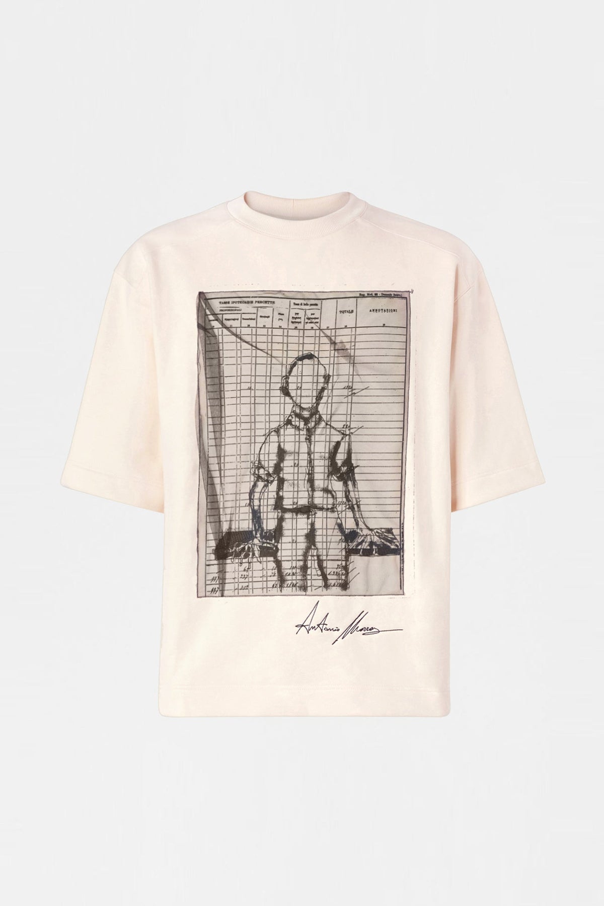 Ecru Graphic Oversized T-Shirt