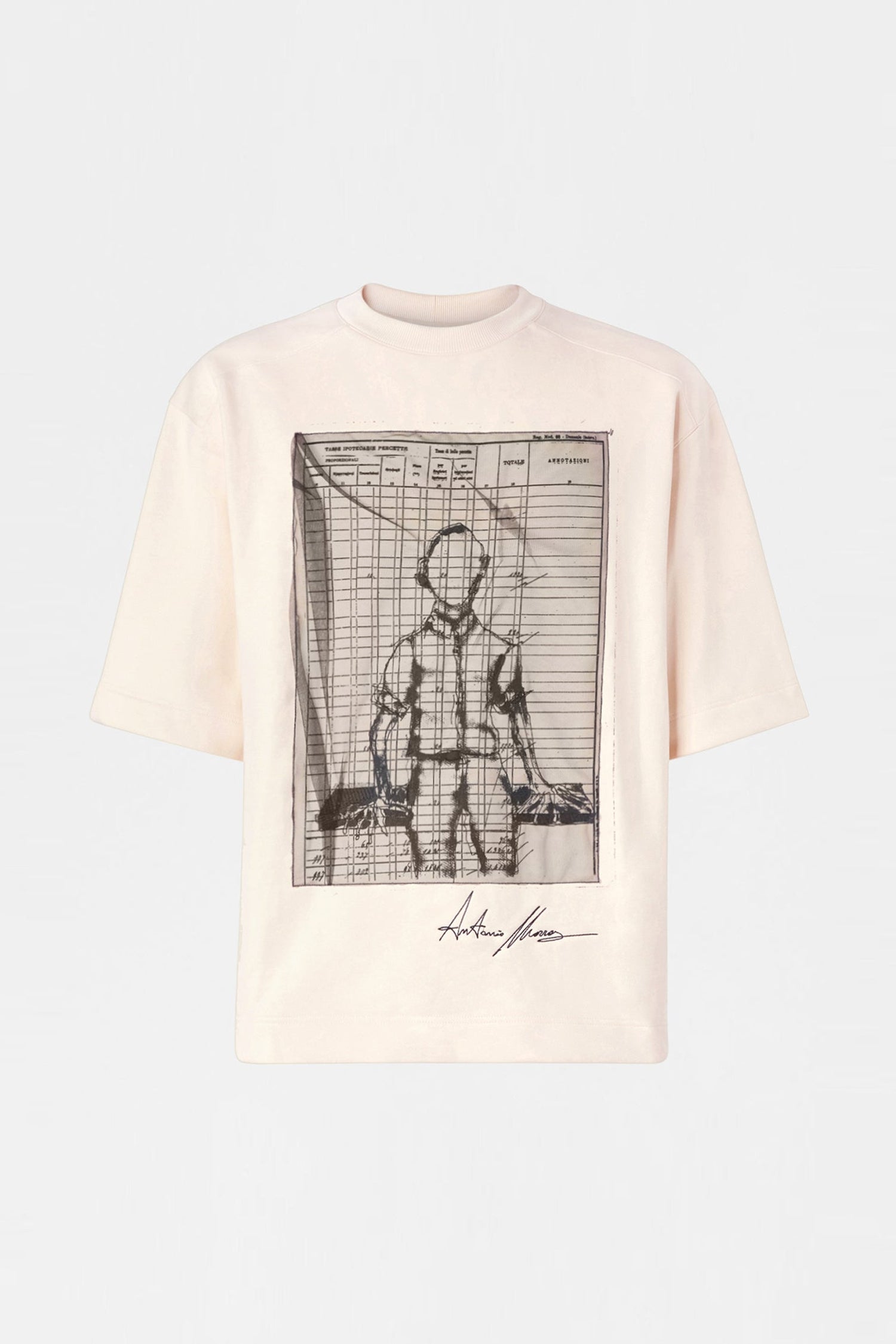 Ecru Graphic Oversized T-Shirt