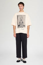 Ecru Graphic Oversized T-Shirt