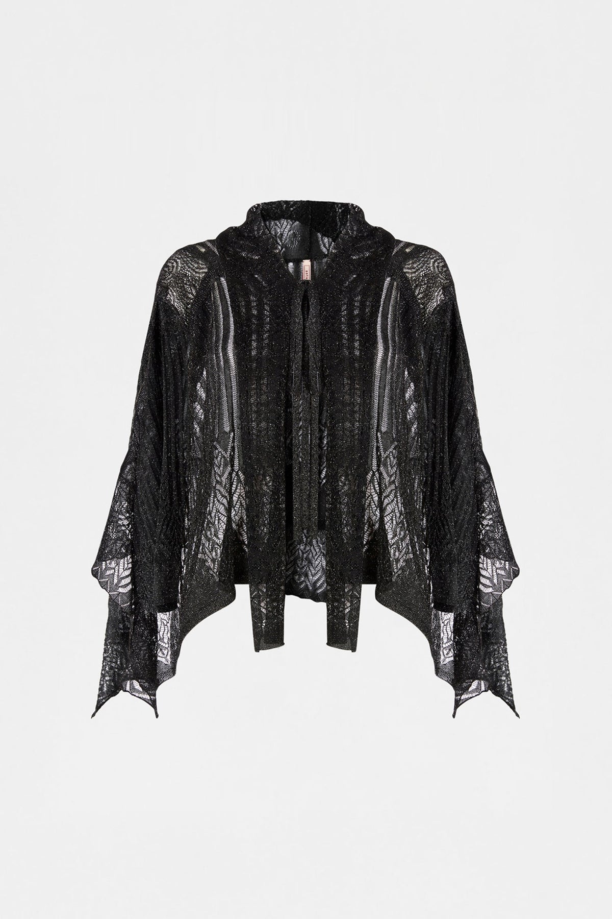 Sheer Lace Short-Sleeve Cardigan