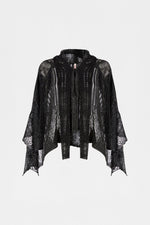 Sheer Lace Short-Sleeve Cardigan