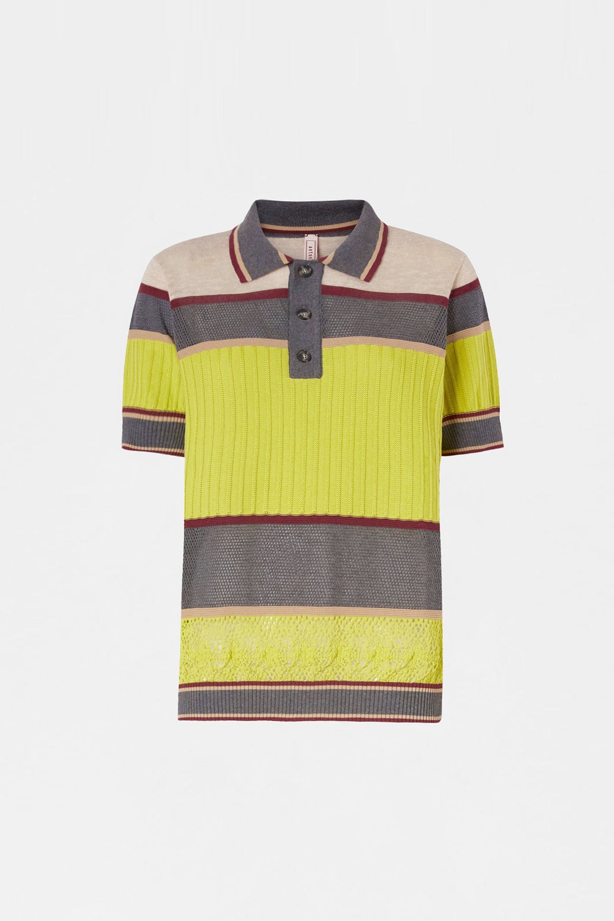 Multicolor Striped Knit Polo