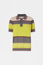 Multicolor Striped Knit Polo