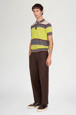 Multicolor Striped Knit Polo