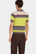 Multicolor Striped Knit Polo