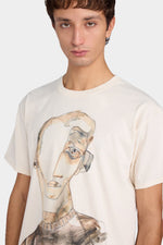 Ivory Portrait Print T-shirt