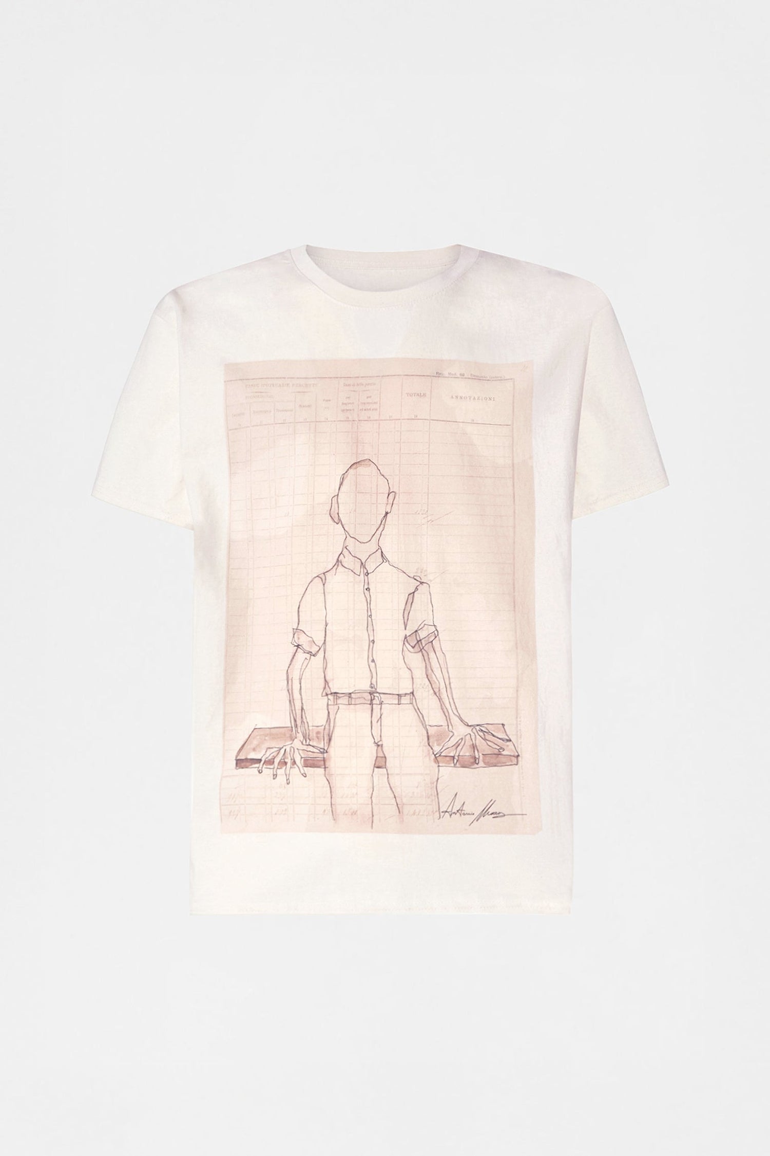 Ivory Sketch Print T-shirt