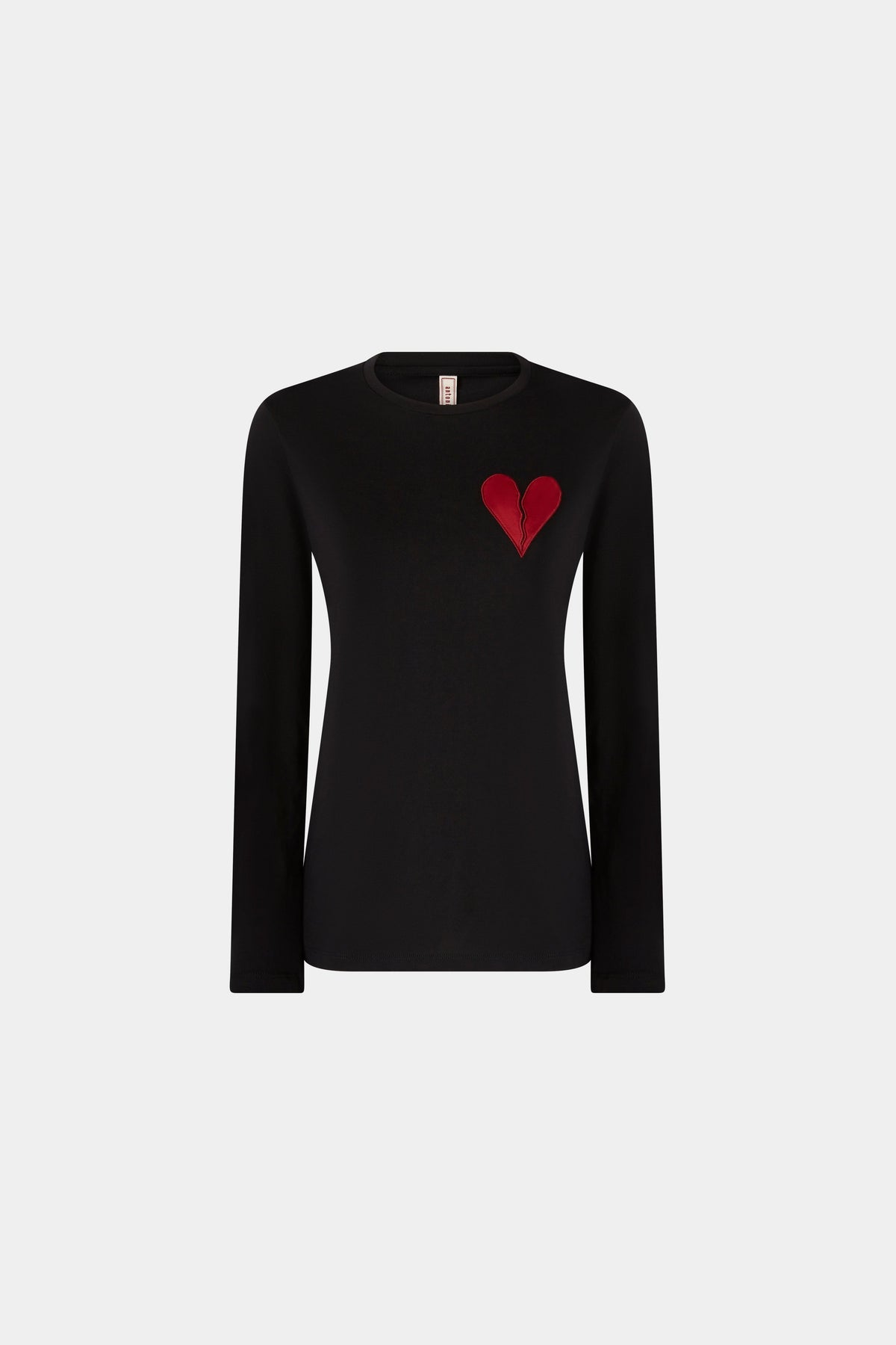 Broken Heart T-shirt Long Black