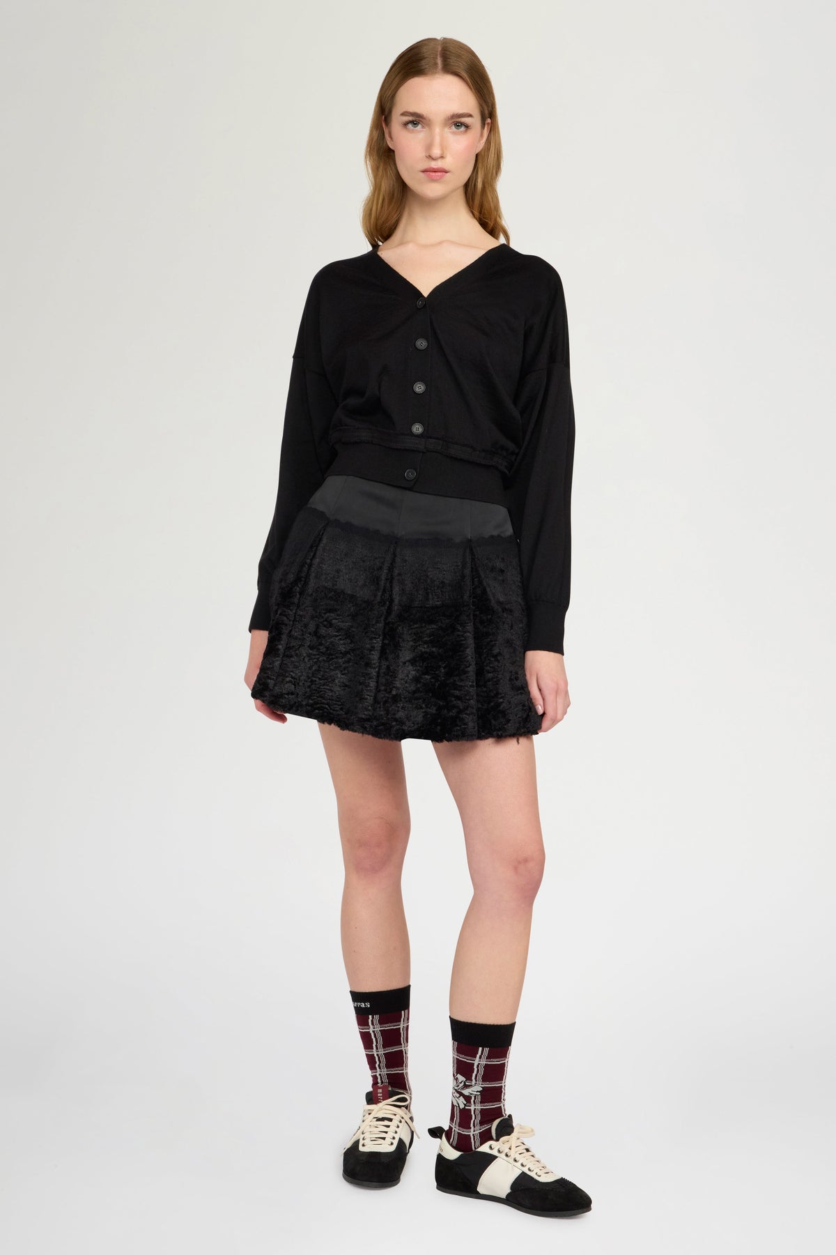 Black Cashmere V-Neck Cardigan