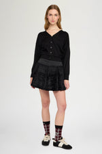 Black Cashmere V-Neck Cardigan