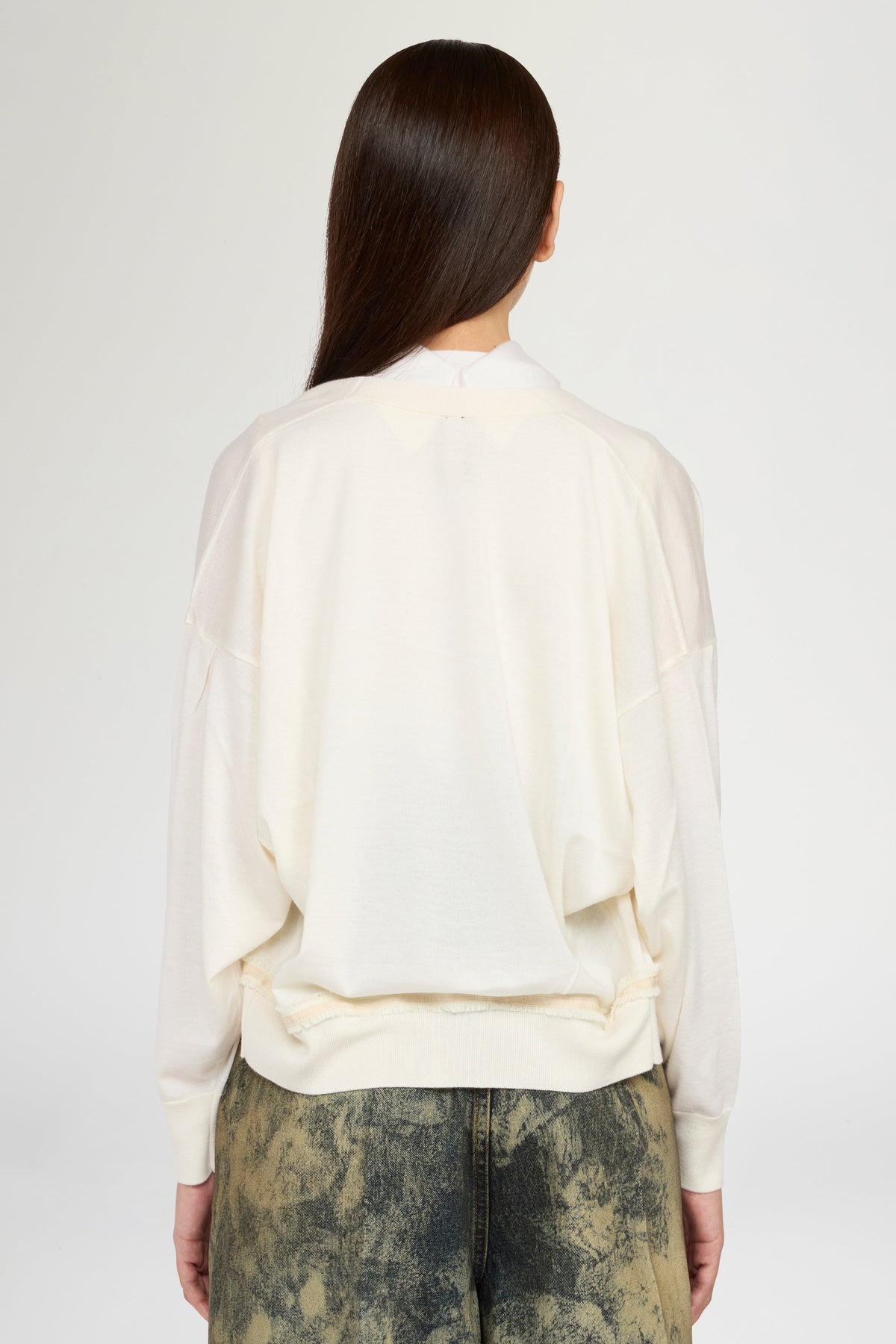 Ivory Cashmere V-neck Cardigan