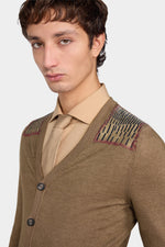 V-Neck Jacquard Cardigan